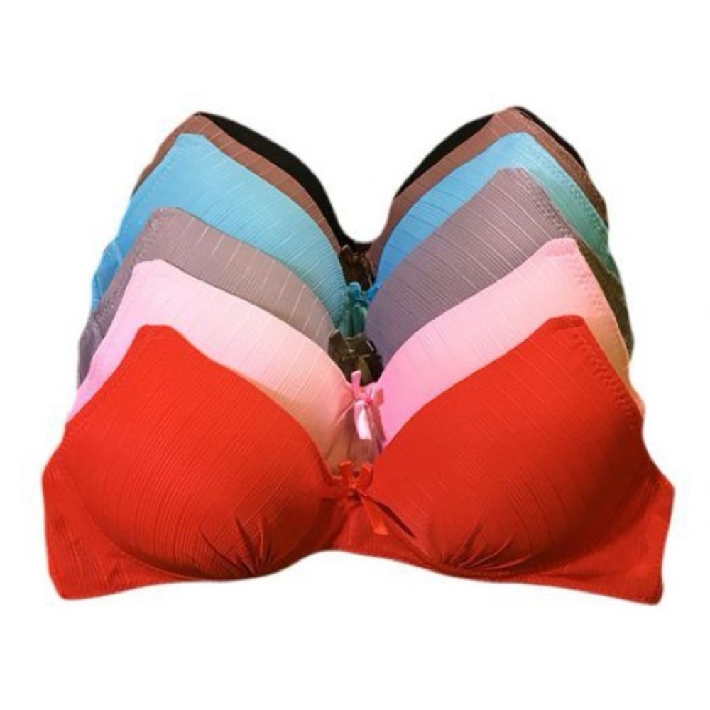 Paris Pink Wireless Padded Bras (Set of 5)